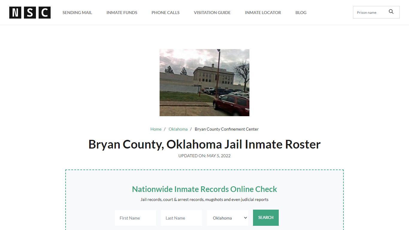 Bryan County, Oklahoma Jail Inmate List